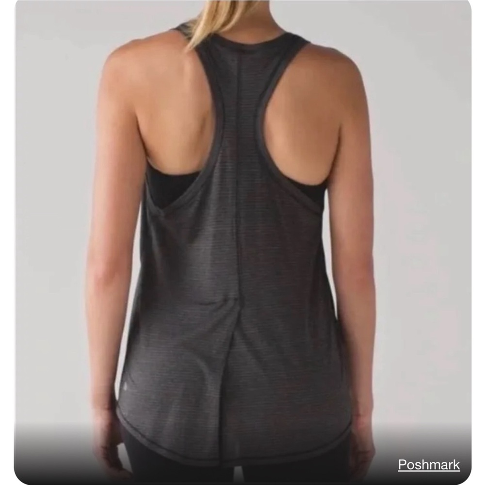 Lululemon high neck split hem tank top